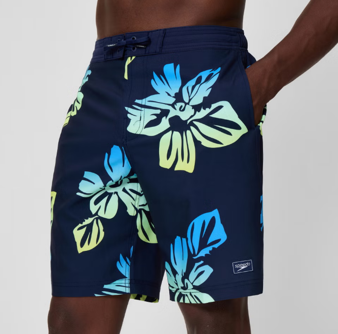 Bondi Printed 20" Boardshorts Navy/Yellow