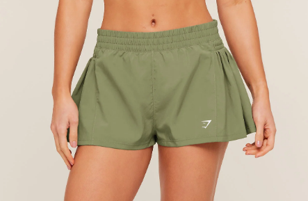 Flutter Woven Shorts Green