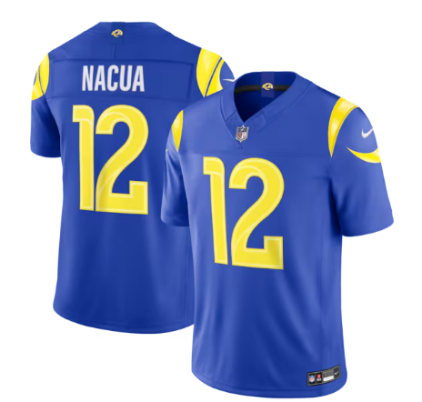 Los Angeles Rams Puka Nacua Nike Royal Vapor F.U.S.E. Sewn Down Limited Jersey Blue